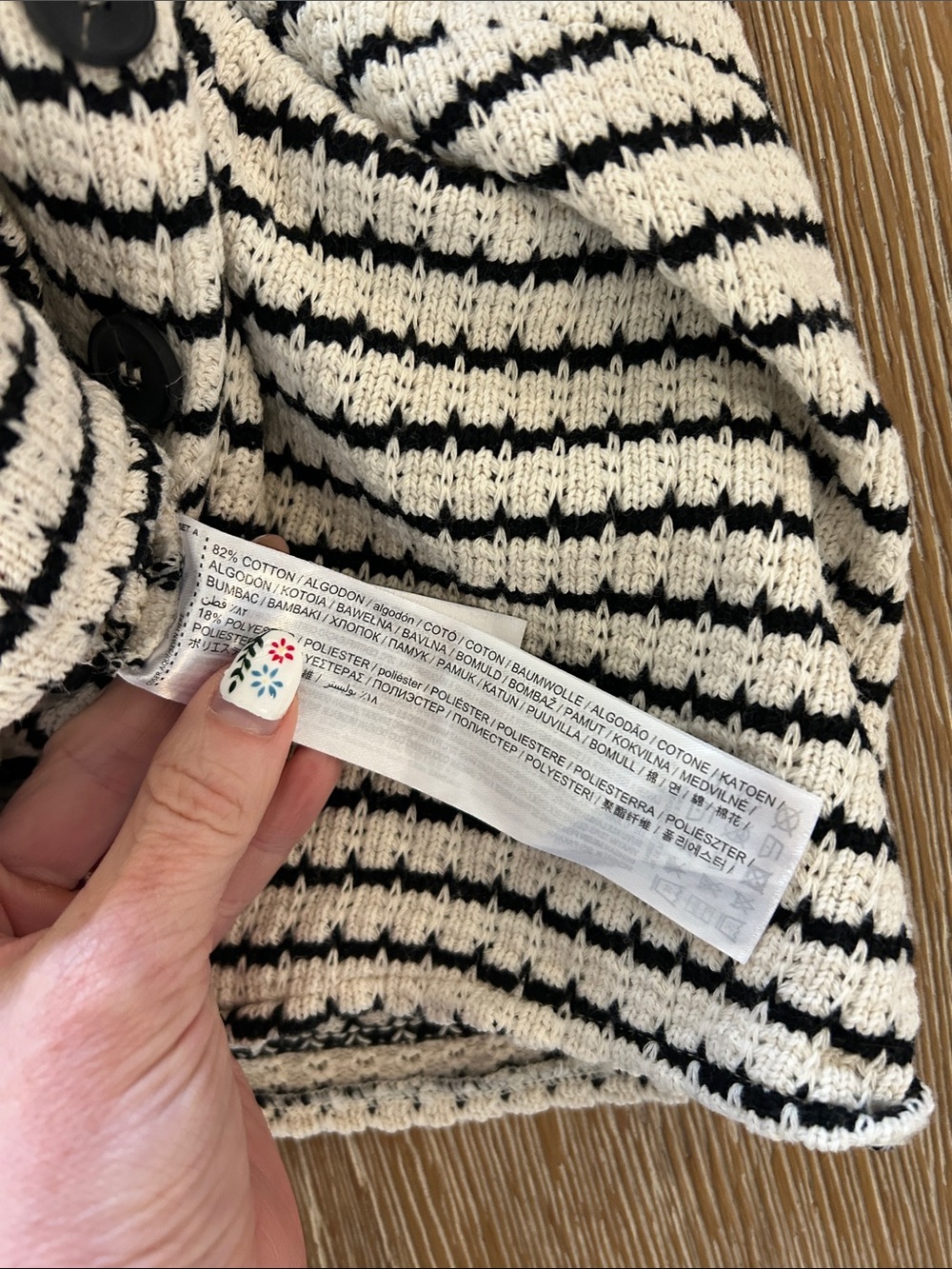 Mango Black and Cream Striped Knit Vest - Picture 3 of 3